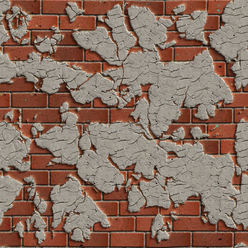 Terracotta Brick Wall. Seamless Tileable Texture.