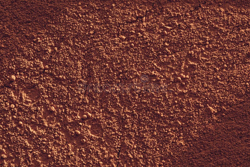 Terracotta Powder Soil or Claylike Texture Background Stock Photo