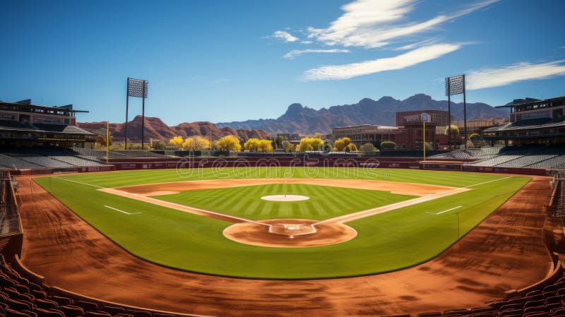 Terrain de baseball vide vue drone illustration libre de droits