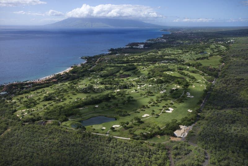 Terrain de golf sur Maui. images stock Terrain de golf sur Maui. images stock