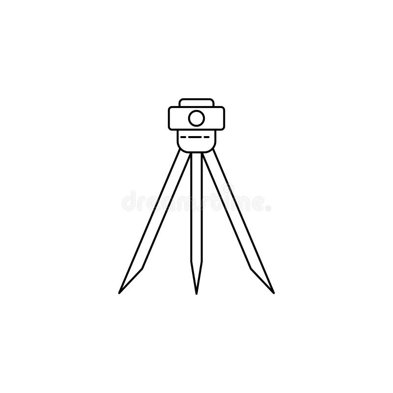 Terrain gauge icon. Element of measuring instruments for mobile concept and web apps. Thin line icon for website design and devel stock illustration