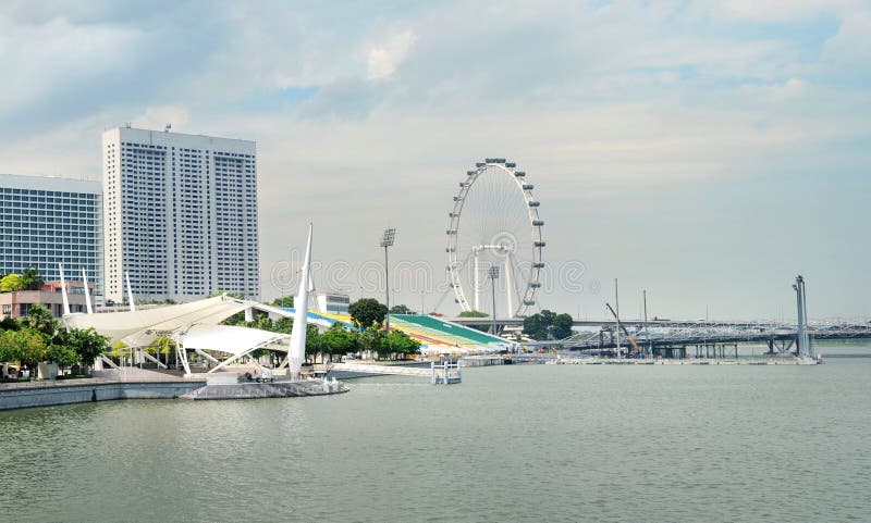 Terraplén de Singapur imagen de archivo Terraplén de Singapur imagen de archivo