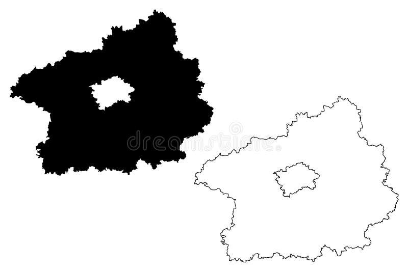 Terras boêmias da região boêmia central, Czechia, regiões da ilustração do vetor do mapa de República Checa, central do esboço do ilustração royalty free Terras boêmias da região boêmia central, Czechia, regiões da ilustração do vetor do mapa de República Checa, central do esboço do ilustração royalty free