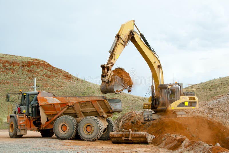 Terrassements De Machines  D extraction Image stock Image 