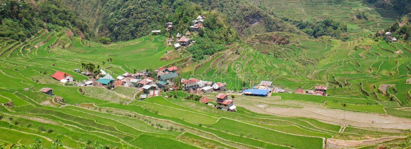 Terrazas del campo del arroz de Batad, provincia de Ifugao, Banaue, Filipinas imágenes de archivo libres de regalías Terrazas del campo del arroz de Batad, provincia de Ifugao, Banaue, Filipinas imágenes de archivo libres de regalías