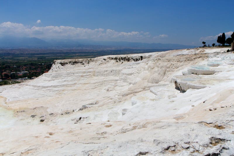 Terrazas del travertino de Pamukkale, Turquía imágenes de archivo libres de regalías Terrazas del travertino de Pamukkale, Turquía imágenes de archivo libres de regalías