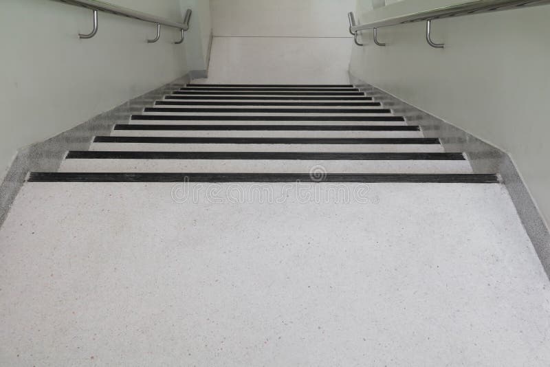 Terrazzo floor stairs walkway down