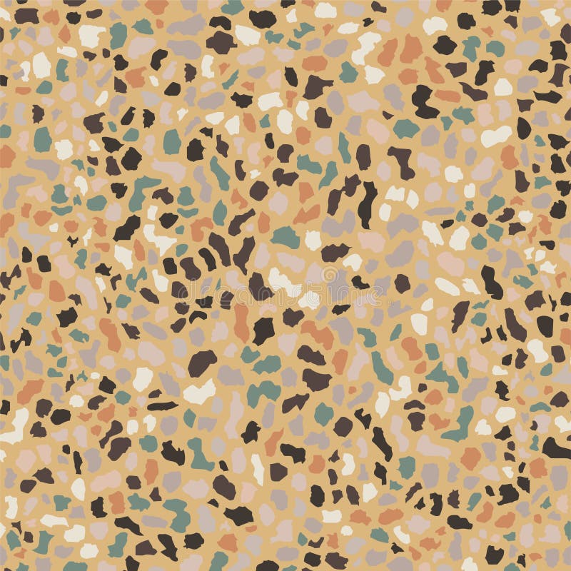 Terrazzo Flooring, Seamless Pattern, Brown Background Texture. Abstract ...