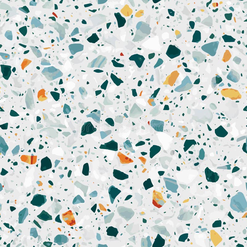 Terrazzo Flooring Vector Seamless Pattern Stock Vector