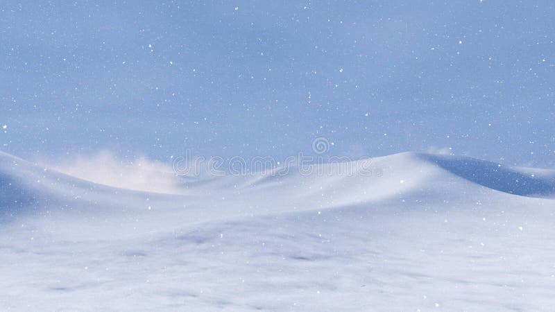 Terre arctique de désert de Milou à la tempête de neige 4K