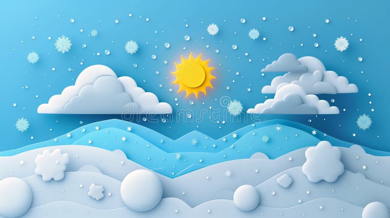 Terre merveilleuse sous-marine : un paysage de dessins animés fantaisiste du soleil illustration libre de droits