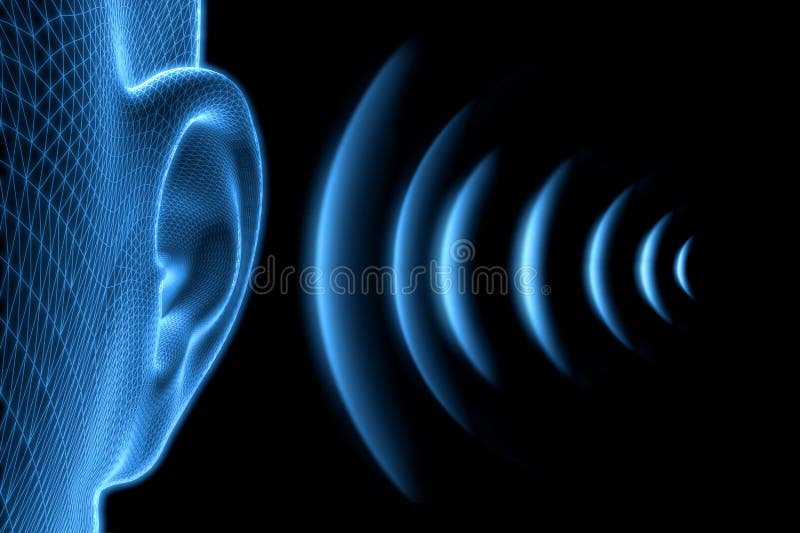 Terremoto con onde sonore - illustrazione 3D royalty illustrazione gratis