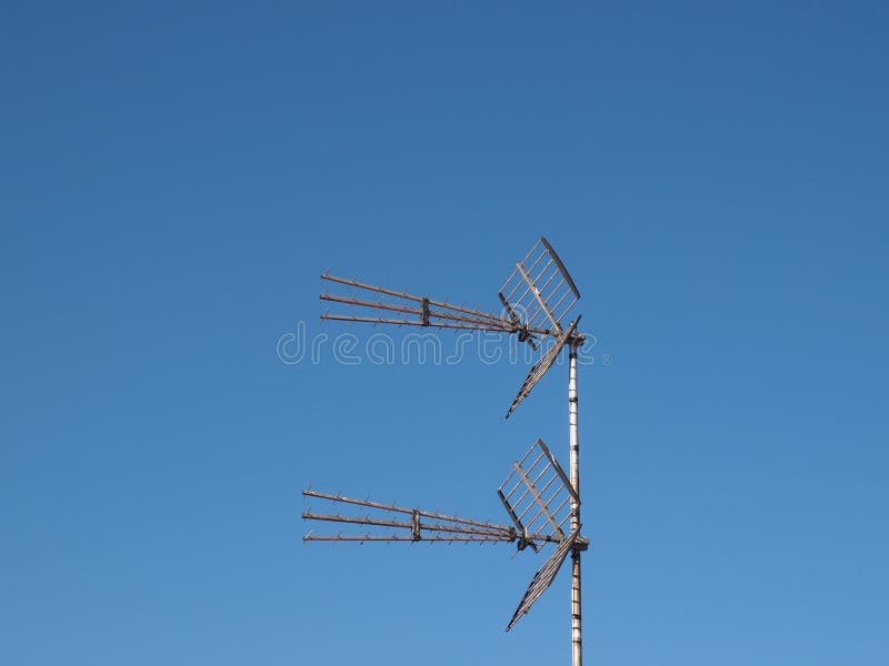 Terrestrial tv antenna stock photo. Image of electronics 264269480