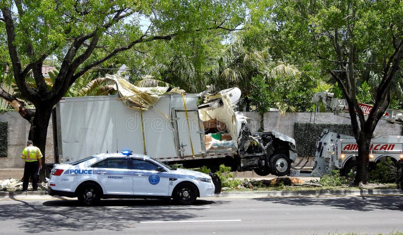 Terrible Truck Accident Aftermath on July 1 US1 Miami