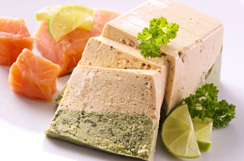 Pastete Gemacht Von Den Lachsen Und Vom Spinat Stockbild Bild von
