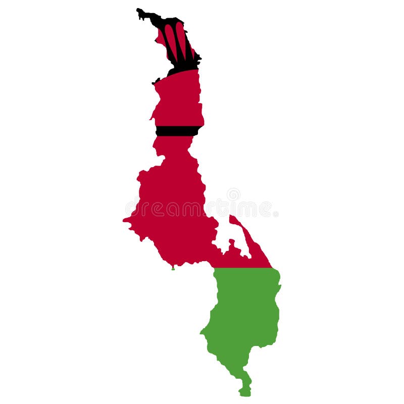 Territorio y bandera de Malawi Fondo blanco Ilustración del vector ilustración del vector Territorio y bandera de Malawi Fondo blanco Ilustración del vector ilustración del vector