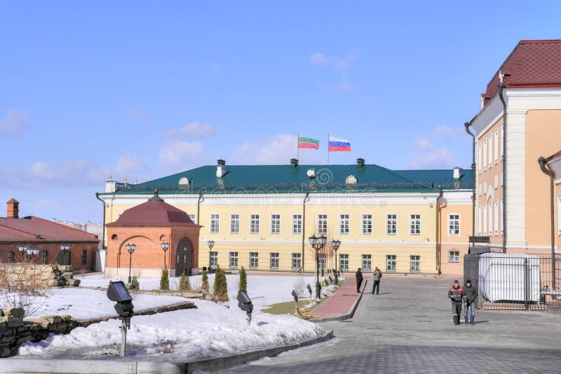 The territory of the Kazan Kremlin stock photo The territory of the Kazan Kremlin stock photo