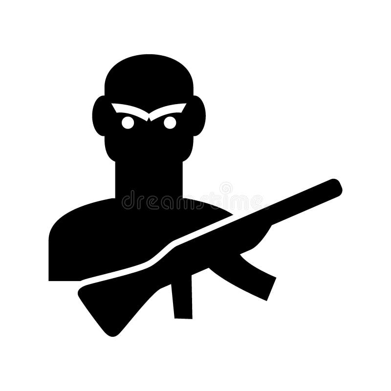 Terrorist  icon or logo isolated sign symbol vector illustration