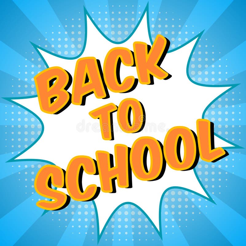 Terug naar de Achtergrond van de School (EPS+JPG) Grappige toespraakbel met halftone effect Kleurrijke digitale promotekst Het co stock illustratie Terug naar de Achtergrond van de School (EPS+JPG) Grappige toespraakbel met halftone effect Kleurrijke digitale promotekst Het co stock illustratie