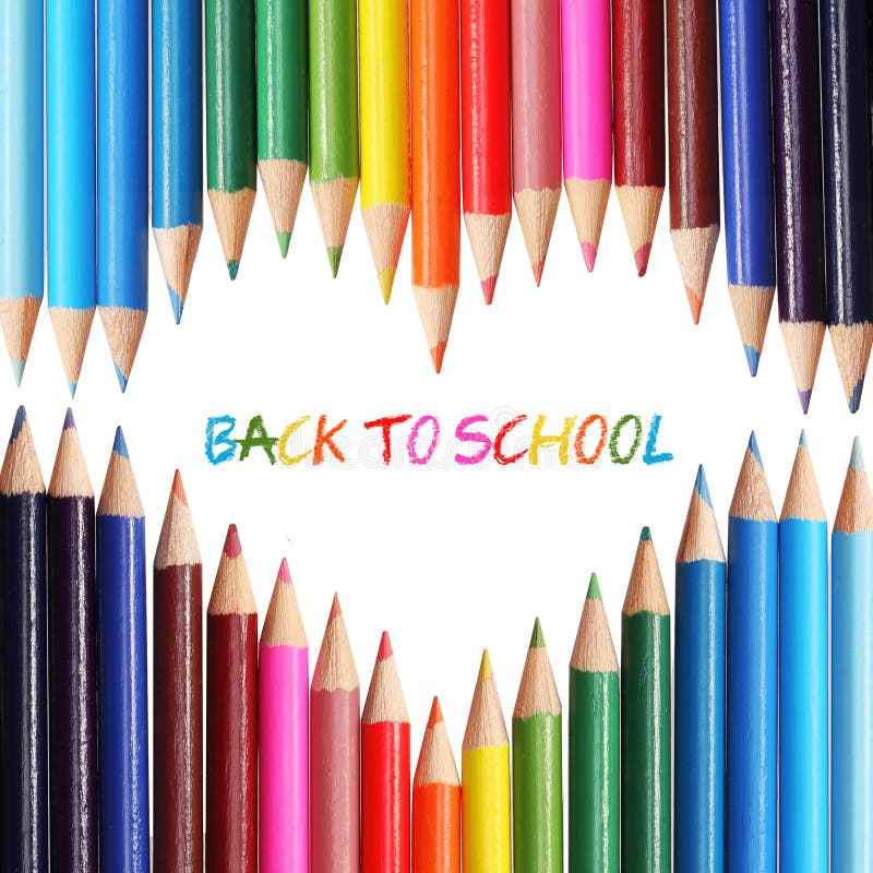 Terug naar het Concept van de School Kleurrijke Potloden stock foto's Terug naar het Concept van de School Kleurrijke Potloden stock foto's