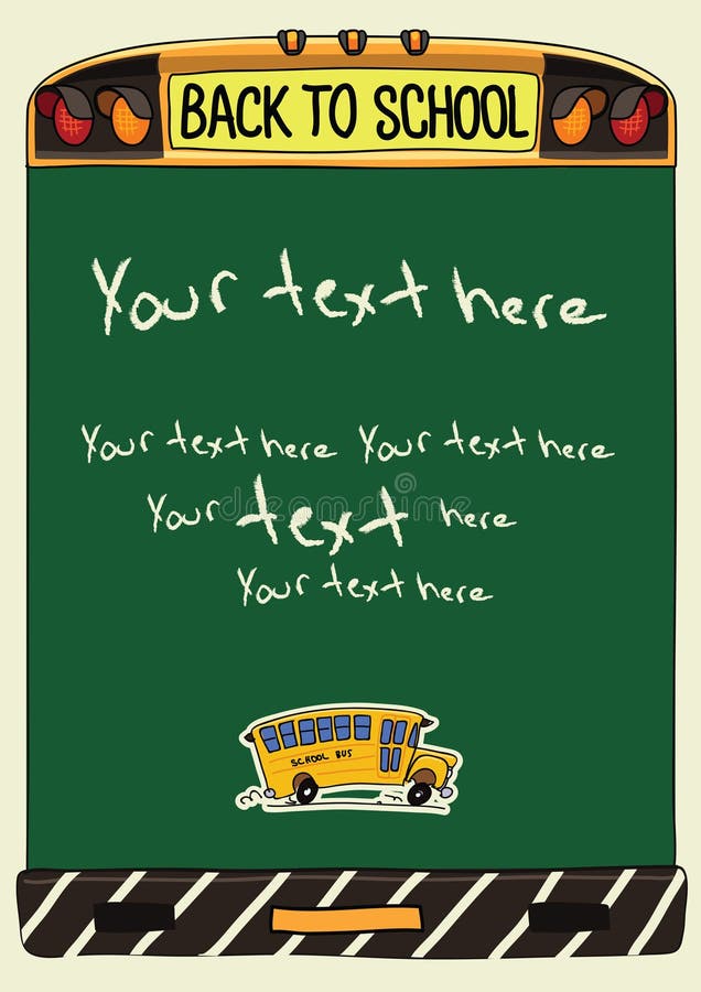 Terug naar het malplaatje van de schoolbanner stock illustratie Terug naar het malplaatje van de schoolbanner stock illustratie