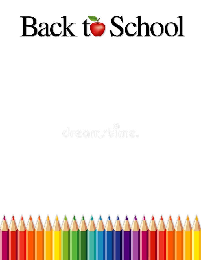 Back to school background, colored pencils, apple for the teacher. Copy space for posters, announcements, stationery, education, daycare, preschool, scrapbook projects. Isolated on white. EPS8 compatible. Back to school background, colored pencils, apple for the teacher. Copy space for posters, announcements, stationery, education, daycare, preschool, scrapbook projects. Isolated on white. EPS8 compatible.