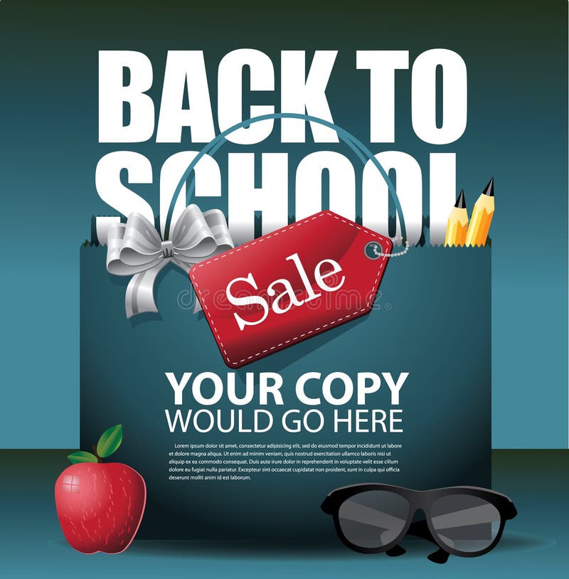 Terug naar School marketing achtergrond royalty-vrije illustratie Terug naar School marketing achtergrond royalty-vrije illustratie