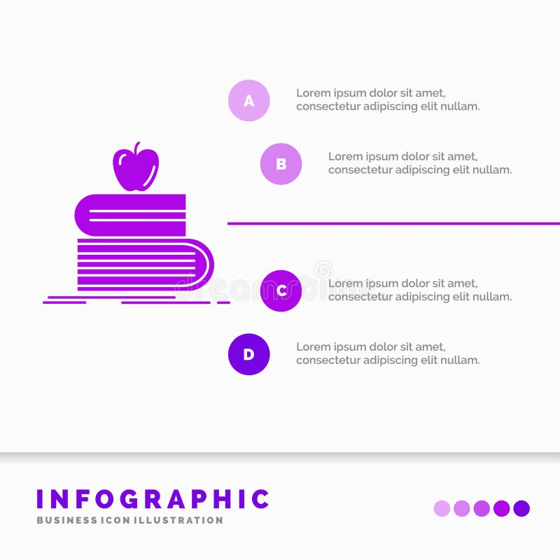terug naar school, school, student, boeken, het Malplaatje van appelinfographics voor Website en Presentatie Infographic GLyph Pu vector illustratie terug naar school, school, student, boeken, het Malplaatje van appelinfographics voor Website en Presentatie Infographic GLyph Pu vector illustratie