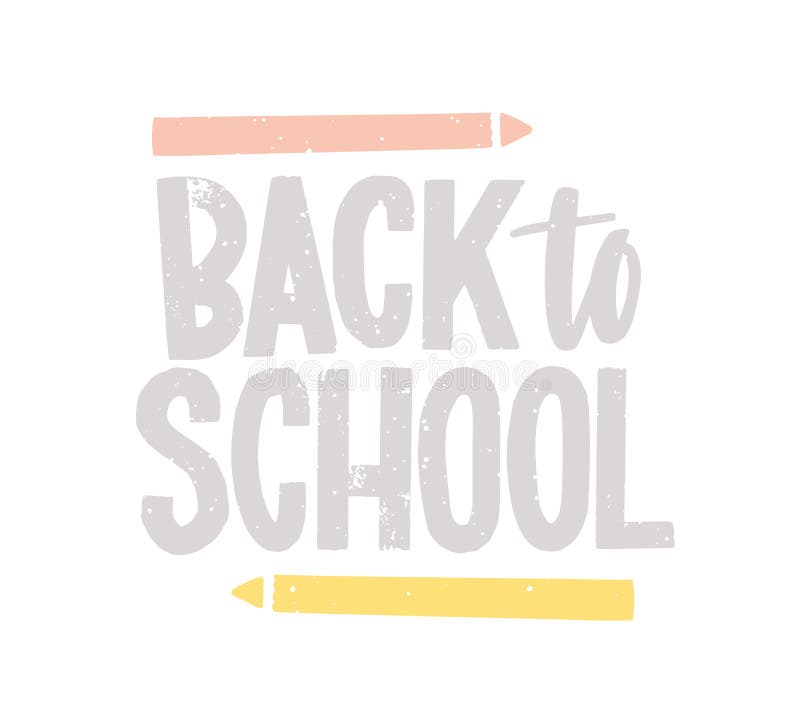 Terug naar School van letters voorzien met de hand geschreven met kalligrafische doopvont en verfraaid door potloden Creatieve ge vector illustratie Terug naar School van letters voorzien met de hand geschreven met kalligrafische doopvont en verfraaid door potloden Creatieve ge vector illustratie