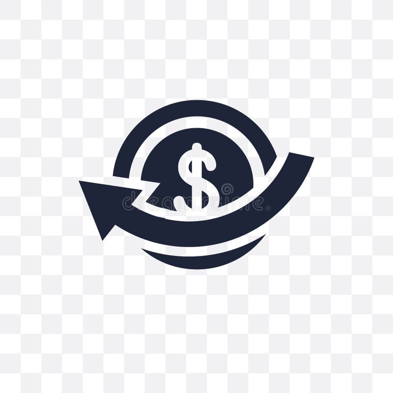 Terugbetalings transparant pictogram Het ontwerp van het terugbetalingssymbool van Betaling colle stock illustratie Terugbetalings transparant pictogram Het ontwerp van het terugbetalingssymbool van Betaling colle stock illustratie
