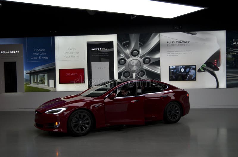 Tesla Car Show Room in Bellevue Mall