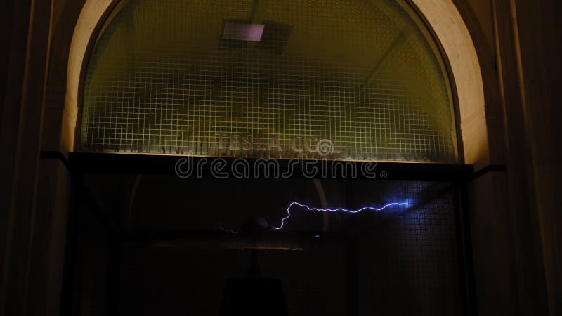 Tesla Coil Behind the Cage, Exhibit at Griffith Observatory in Los