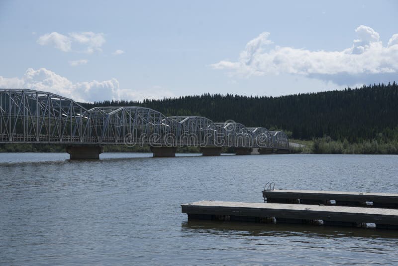Teslin Lake Yukon Territory Canada Stock Image Image of dock, highway