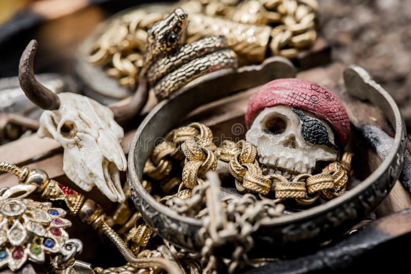 Pirate and treasure, still life photo. Pirate and treasure, still life photo