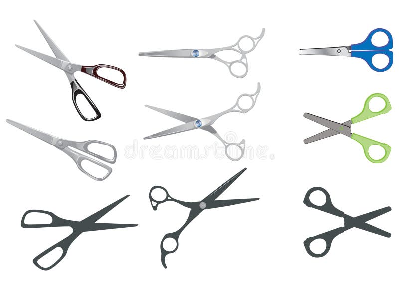 3 types of scissors - hair cut pro, children's and all-purpose. 3 types of scissors - hair cut pro, children's and all-purpose.