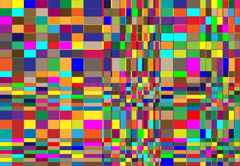 Tessallation, mosaic abstract colorful, multicolor and geometric background. Random rectangle, square tiles angular pattern and royalty free illustration