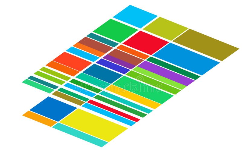 Tessallation, mosaic abstract colorful, multicolor and geometric background. Random rectangle, square tiles angular pattern and vector illustration