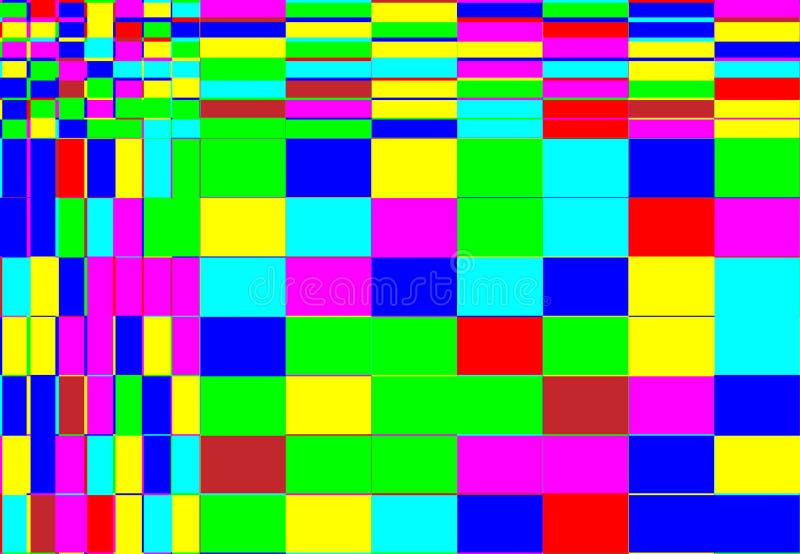 Tessallation, mosaic abstract colorful, multicolor and geometric background. Random rectangle, square tiles angular pattern and royalty free illustration