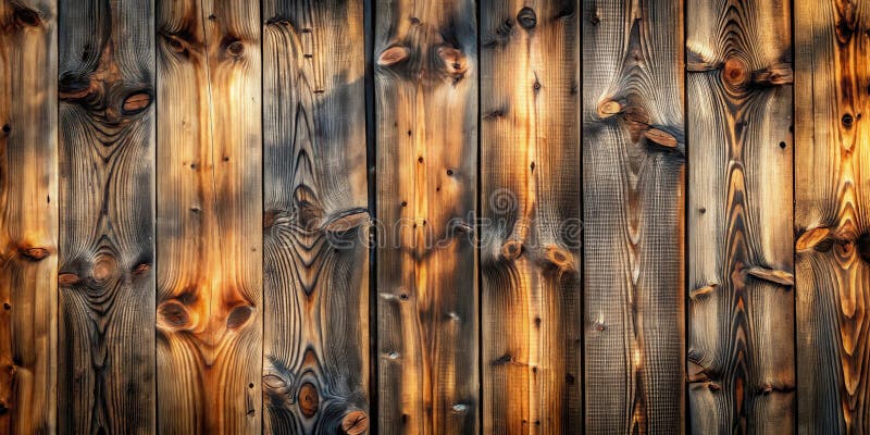 Tessitura di fondo di pavimenti in legno di rastrellamento con nodi e granelli. Generative AI illustrazione di stock