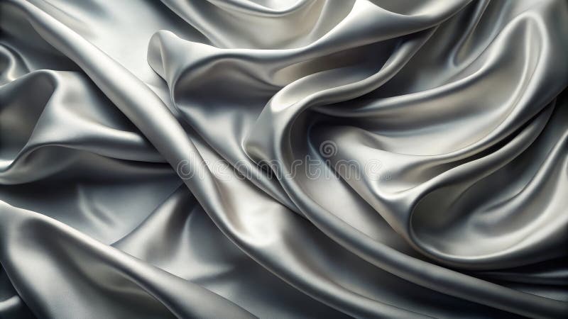 Tessitura di tessuto di argento decorato elegante e onde lisce. Generative AI illustrazione vettoriale