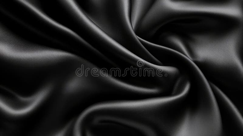 Tessitura in tessuto di seta nero avvolto in via legante illustrazione di stock