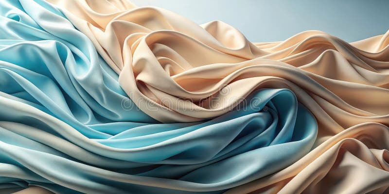 Tessuti grattugiati di colore blu e beige in pasta molle. Generative AI illustrazione vettoriale
