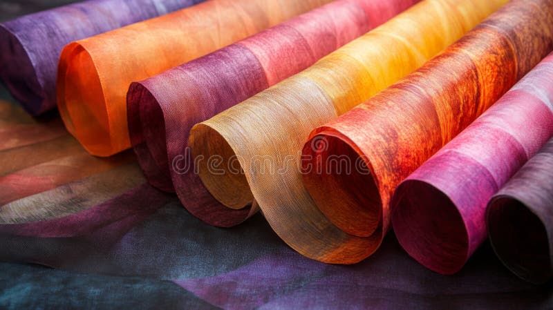 Tessuto a colori ruotato con tonalità a caldo illustrazione vettoriale