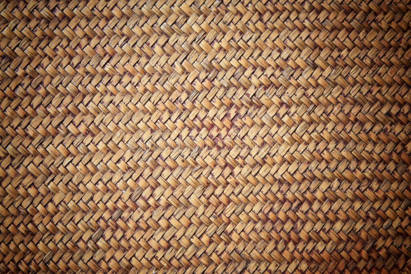 Tessuto del rattan di Brown per fondo strutturato fotografia stock