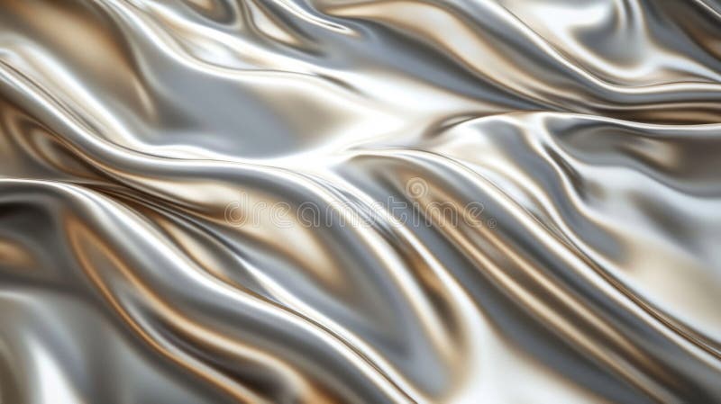 Tessuto Di Argento E Di Seta D'Oro Elegante illustrazione di stock