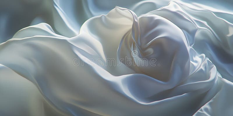 Tessuto di seta bianco decorato ed elegante illustrazione vettoriale