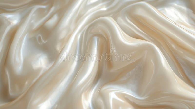 Tessuto Di Seta Colorato Di Crema Elegante illustrazione vettoriale