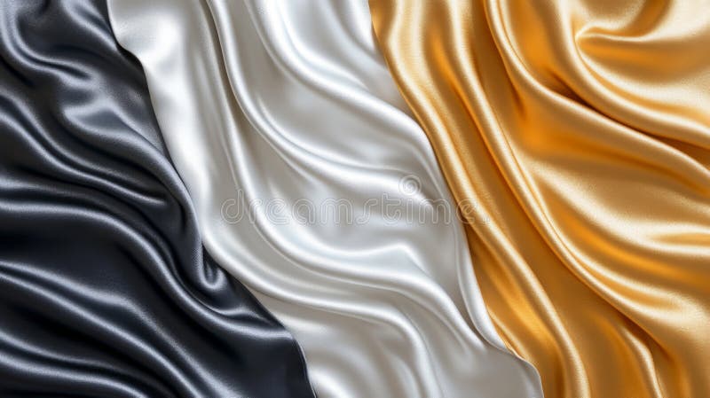 Tessuto di seta di colore bianco e oro illustrazione vettoriale