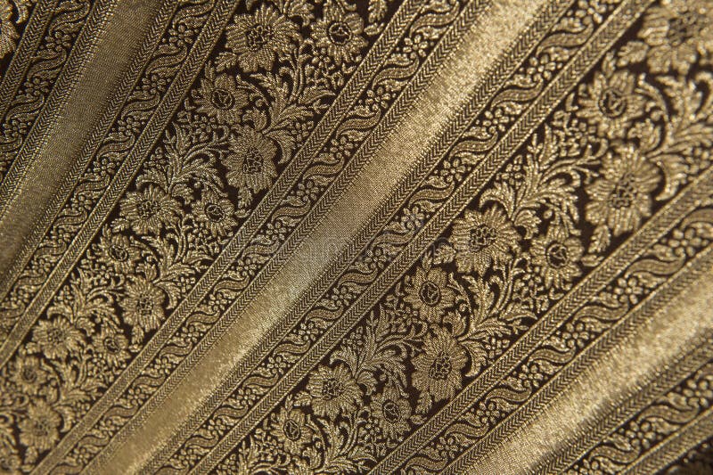 Indiano Banarsi Rosa Oro Metallico Ornamentali Floreale - Foto 8