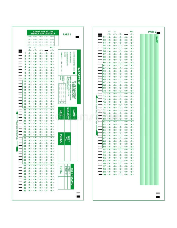 test form stock image image of blank choice scantron 24536009 form test